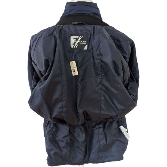 VTG 80's-90's TYROLIA SKIWEAR Women's 8 Navy & White Ski & Snow Jacket Nylon NWT - Picture 7 of 10